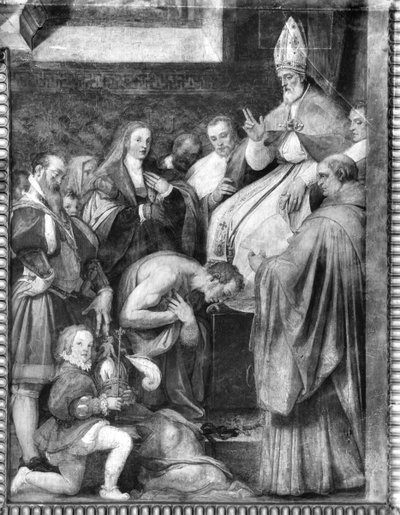 Pope Gregory VII absolving Emperor Henry IV by Federico Zuccari or Zuccaro